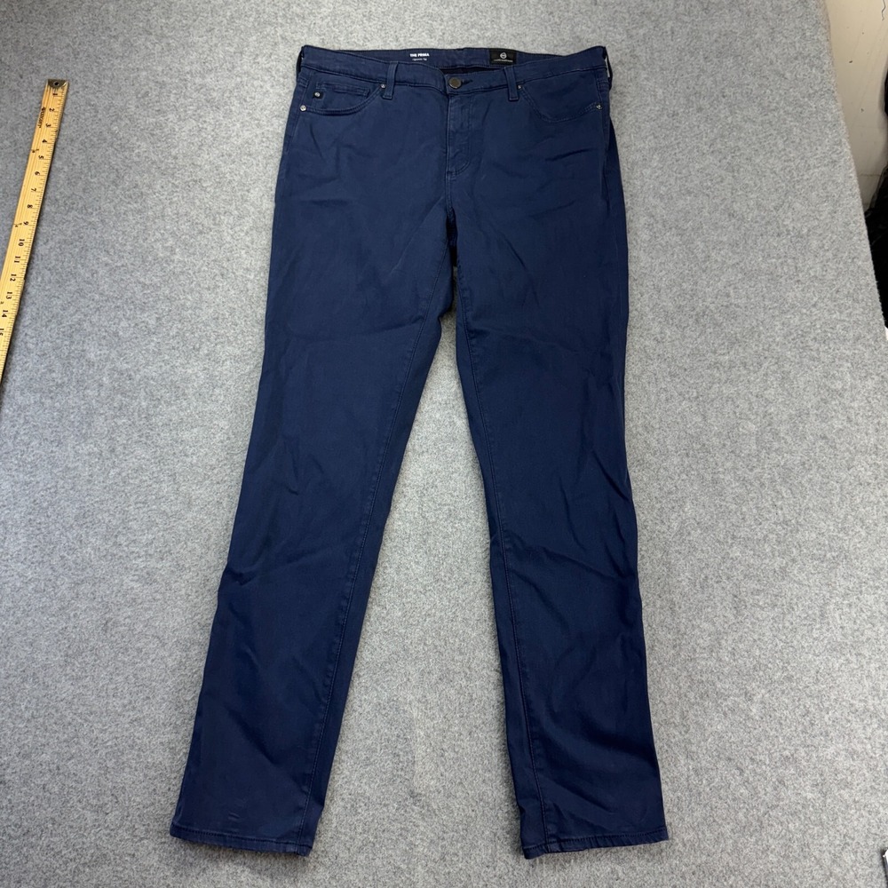 AG Adriano Goldschmied The Prima Cigarette Leg Pants 32x30 Dark Indigo Mid-Rise
